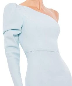 Ieena Duggal - 26592I Puff Long Sleeve One Shoulder Gown 13 Ieena Duggal - 26592I Puff Long Sleeve One Shoulder Gown