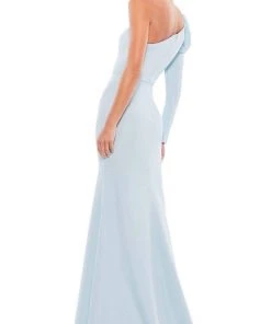 Ieena Duggal - 26592I Puff Long Sleeve One Shoulder Gown 12 Ieena Duggal - 26592I Puff Long Sleeve One Shoulder Gown