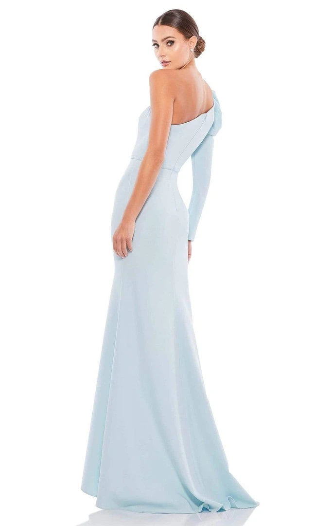 Ieena Duggal - 26592I Puff Long Sleeve One Shoulder Gown 4 Ieena Duggal - 26592I Puff Long Sleeve One Shoulder Gown