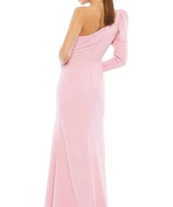 Ieena Duggal - 26592I Puff Long Sleeve One Shoulder Gown 15 Ieena Duggal - 26592I Puff Long Sleeve One Shoulder Gown