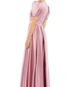 Ieena Duggal - 26606 Puff Sleeve A-Line Gown