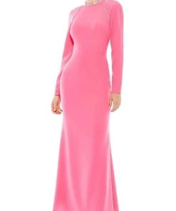 Ieena Duggal 26612 - High Neck Long Sleeved Prom Dress