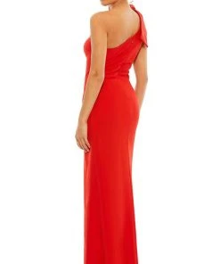 Ieena Duggal 26665 - Asymmetric Neckline One-Shoulder Sheath Dress