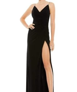 Ieena Duggal - 26695 Embellished Strap Wrap Gown