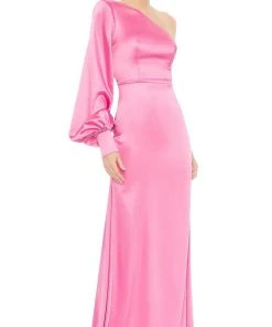 Ieena Duggal 26712 - Asymmetric Long Sleeved Evening Gown