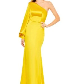 Ieena Duggal 26712 - Asymmetric Long Sleeved Evening Gown 11 Ieena Duggal 26712 - Asymmetric Long Sleeved Evening Gown