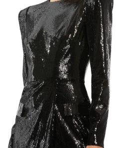 Ieena Duggal 26724 - Long Sleeve Gathered Sheath Cocktail Dress 9 Ieena Duggal 26724 - Long Sleeve Gathered Sheath Cocktail Dress