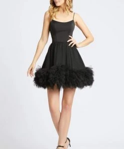 Ieena Duggal - 48941I Scoop Neck Tulle A-line Dress