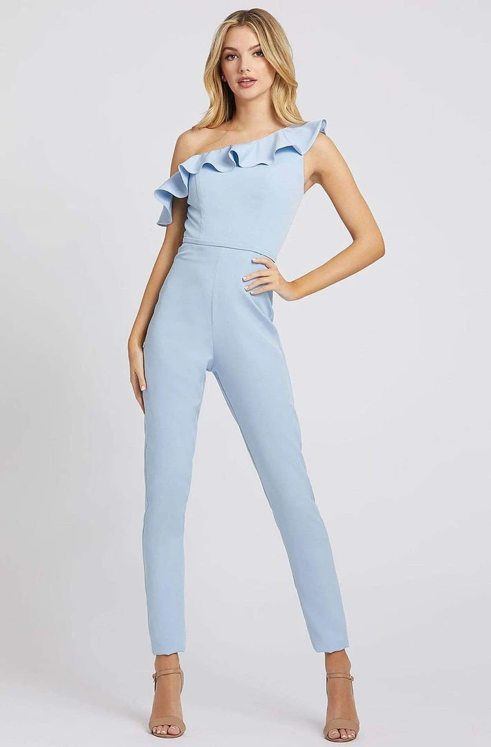 Mac Duggal Ieena Duggal - 49031I Ruffled Asymmetrical Jumpsuit 3 Mac Duggal Ieena Duggal - 49031I Ruffled Asymmetrical Jumpsuit