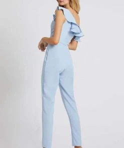 Mac Duggal Ieena Duggal - 49031I Ruffled Asymmetrical Jumpsuit 5 Mac Duggal Ieena Duggal - 49031I Ruffled Asymmetrical Jumpsuit