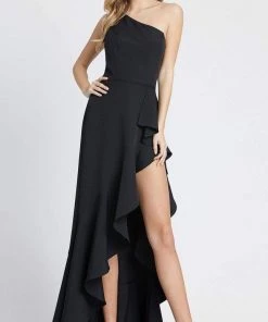 Ieena Duggal - 49089 Asymmetric Flowy Slit Dress