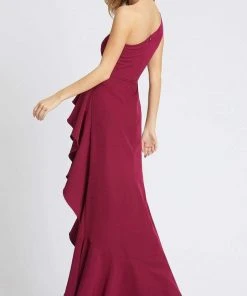 Ieena Duggal - 49089 Asymmetric Flowy Slit Dress