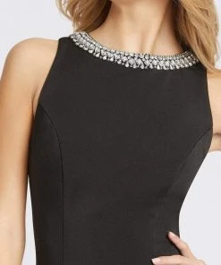 Ieena Duggal - 49280 Beaded Jewel Neck Sheath Dress