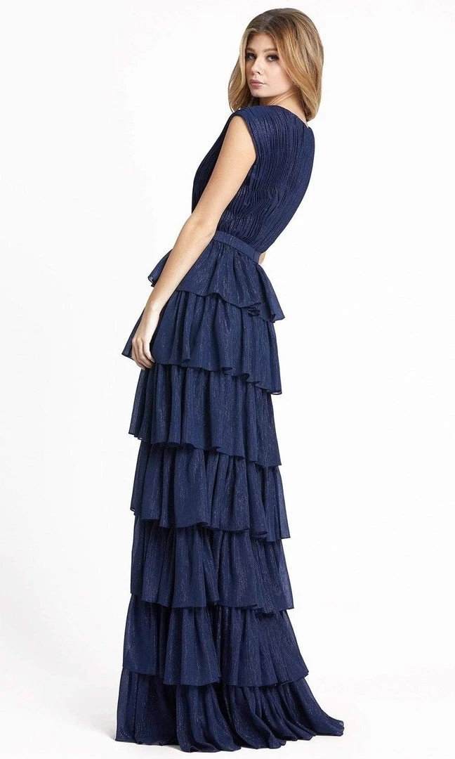 Ieena Duggal - 49287 V Neck Tiered A-Line Dress 4 Ieena Duggal - 49287 V Neck Tiered A-Line Dress