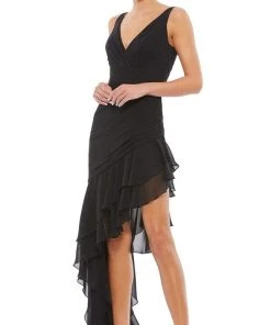 Ieena Duggal - 49487I Sleeveless Asymmetrical Hem Gown