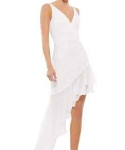 Ieena Duggal - 49487I Sleeveless Asymmetrical Hem Gown