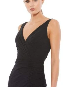 Ieena Duggal - 49487I Sleeveless Asymmetrical Hem Gown