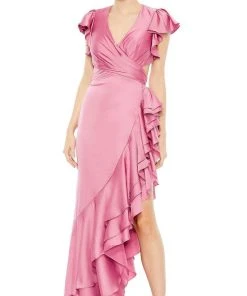 Ieena Duggal 49529 - High-Low Ruffled Side Formal Gown