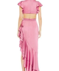 Ieena Duggal 49529 - High-Low Ruffled Side Formal Gown