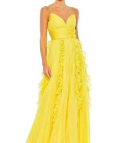 Ieena Duggal - 49533 Ruffle Trimmed A-Line Gown