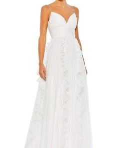 Ieena Duggal - 49533 Ruffle Trimmed A-Line Gown