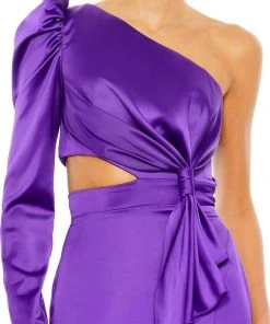 Ieena Duggal 49570 - One Puff Sleeve Long Dress 7 Ieena Duggal 49570 - One Puff Sleeve Long Dress