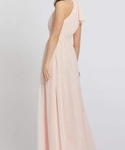 Ieena Duggal - 55035 Shirr-Ornate Halter A-Line Dress