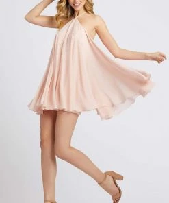 Mac Duggal Ieena Duggal - 55259I Sleeveless Halter Neck Romper