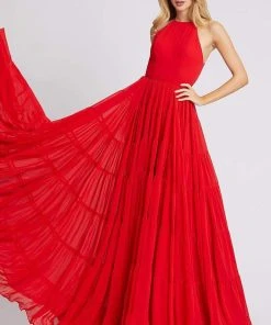 Ieena Duggal - 55281I Halter Pleated A-Line Dress 7 Ieena Duggal - 55281I Halter Pleated A-Line Dress