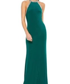 Ieena Duggal - 55285 Embellished Halter Sheath Dress