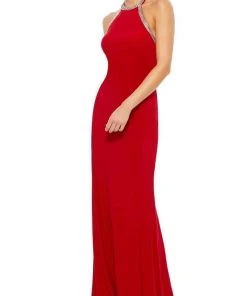 Ieena Duggal - 55285 Embellished Halter Sheath Dress