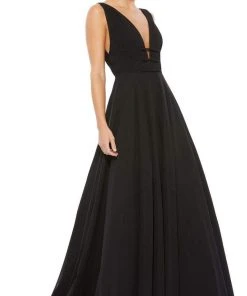 Ieena Duggal - 55379 Deep V Neck Ballgown