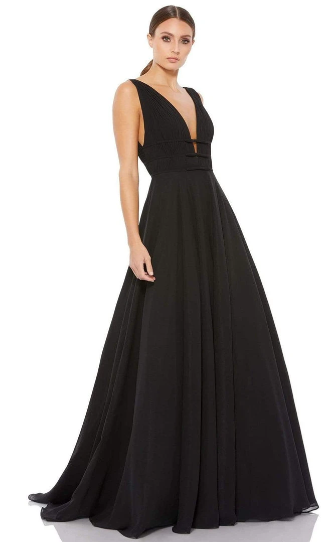 Ieena Duggal - 55379 Deep V Neck Ballgown 3 Ieena Duggal - 55379 Deep V Neck Ballgown