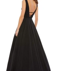 Ieena Duggal - 55379 Deep V Neck Ballgown 7 Ieena Duggal - 55379 Deep V Neck Ballgown