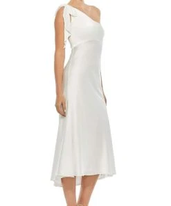 Ieena Duggal - 55387I Bow Draped One Shoulder Dress