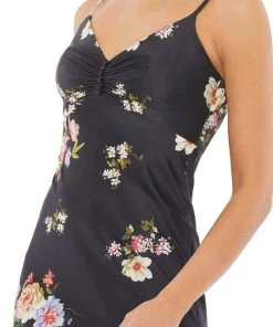 Ieena Duggal - 55388I V-Neck Empire Tea-Length Dress 7 Ieena Duggal - 55388I V-Neck Empire Tea-Length Dress