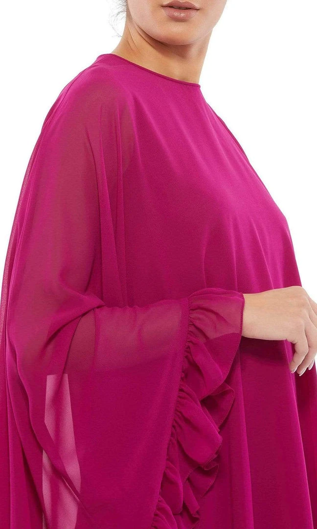 Ieena Duggal - 55407I Jewel Sheer Cape Dress 5 Ieena Duggal - 55407I Jewel Sheer Cape Dress