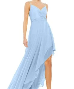 Ieena Duggal - 55412I Spaghetti Strap High Low Chiffon Dress