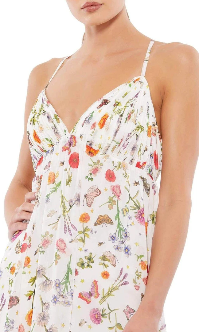 Ieena Duggal - 55421I Printed Baby Doll Short Dress 5 Ieena Duggal - 55421I Printed Baby Doll Short Dress