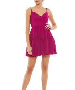 Ieena Duggal - 55424I Sleeveless Tiered Short Dress