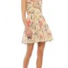 Ieena Duggal - 55430I Ruched Bod Floral Short Dress 1 Ieena Duggal - 55430I Ruched Bod Floral Short Dress