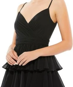 Ieena Duggal 55437 - V-Neck Ruffle Tiered Formal Dress