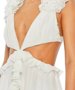 Ieena Duggal 55688 - Ruffled Cropped Cocktail Dress