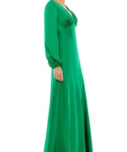 Ieena Duggal 55693 - Bishop Sleeve Evening Gown | Couture Candy