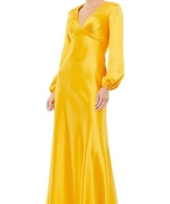 Ieena Duggal 55693 - Bishop Sleeve Evening Gown | Couture Candy