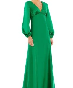 Ieena Duggal 55693 - Bishop Sleeve Evening Gown | Couture Candy