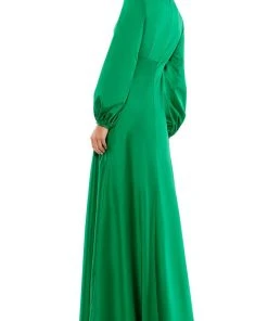 Ieena Duggal 55693 - Bishop Sleeve Evening Gown | Couture Candy
