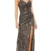 Ieena Duggal 55700 - V-Neck Ruched Prom Dress | Couture Candy