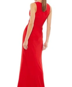 Ieena Duggal - 55703 Pleated Sleeveless Long Gown