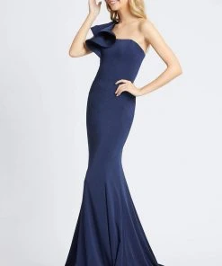 Ieena Duggal - 67156I Ruffled Cap Sleeve Long Mermaid Gown 9 Ieena Duggal - 67156I Ruffled Cap Sleeve Long Mermaid Gown